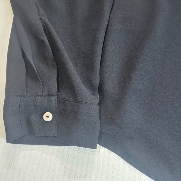 ModCloth Blouse Womens Large Black Vintage Inspired Classic Feminine Work Top - Picture 6 of 8